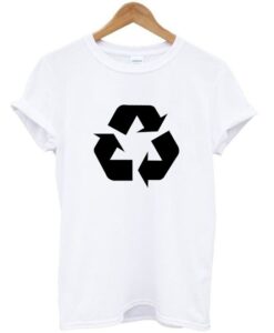 Black Recycling Symbol T Shirt ZNF08