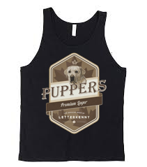 Black tanktop Letterkenny Puppers Premium Lager Beer