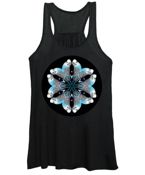 Blue Parakeet Mandala Women's Tank Top ZNF08