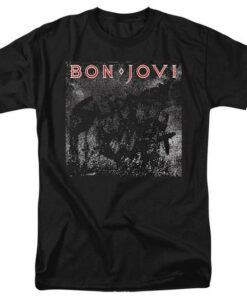 Bon Jovi Slippery When Wet Cover Black Shirts DAP
