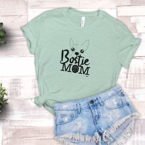 Bostie Mom Unisex Adult T-Shirt ZNF08