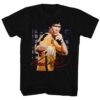 Bruce Lee Pose Black Adult T-Shirt