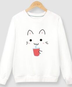 CAT DRINK SWEATSHIRT AY