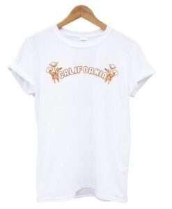 California Poppy White t shirt ZNF08