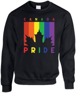 Canada Pride Colours Rainbow Vertical Stripes Sweatshirt