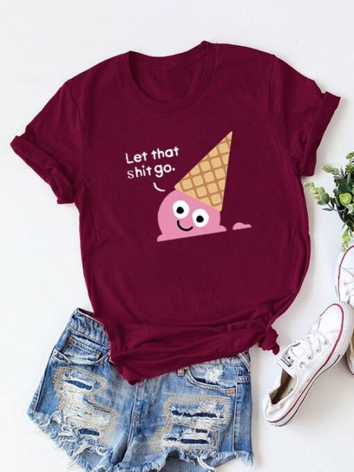 Cartoon Ice Cream T Shirt ZNF08