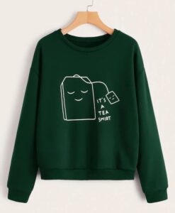 Cartoon & Letter Print Sweatshirt DAP