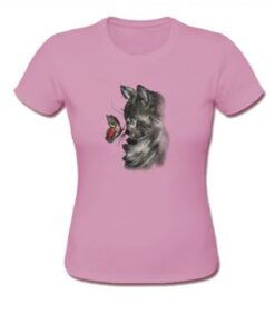 Cat And Butterfly T-Shirt