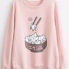 Cat In Bowl Sweatshirt ZNF08