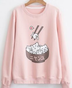 Cat In Bowl Sweatshirt ZNF08