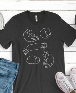 Cat line art Unisex T-Shirt DAP