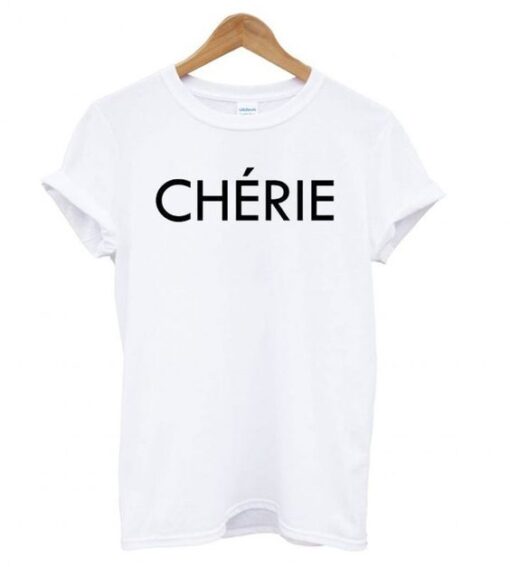 Cherie Slogan White T shirt AY