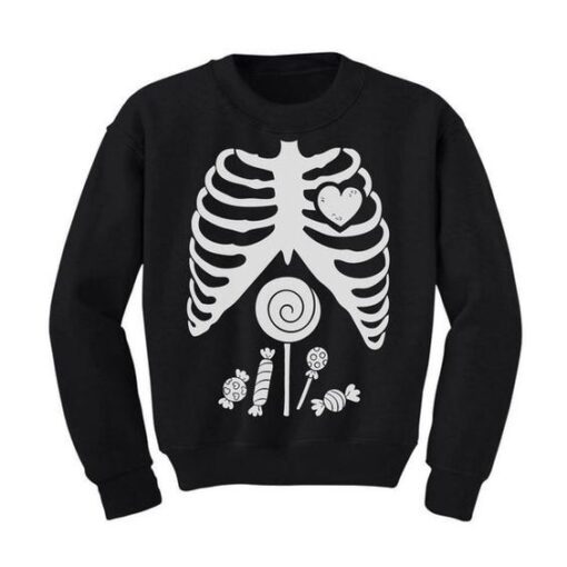 Children Skeleton Candy Sweatshirt ZNF08