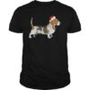 Christmas lights basset hound dogs T-Shirt DAP