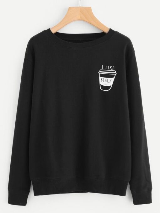 Coffee Print Sweatshirt online AY