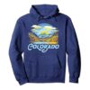 Colorado Maroon Bells Retro Mountains Pullover Hoodie ZNF08