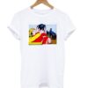 Comic Strip Kiss White t shirt ZNF08