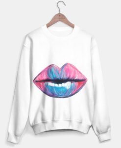 Cotton Candy Lip Kiss Sweatshirt ZNF08