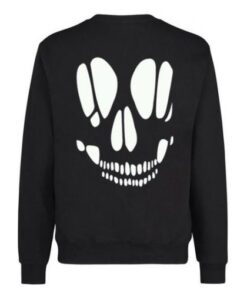 Cut Out Skull Sweatshit Back