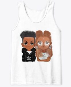 Cute Black Couple Valentine Tank Top ZNF08