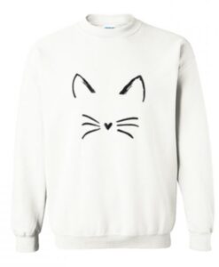 Cute Cat Face Sweatshirt KM