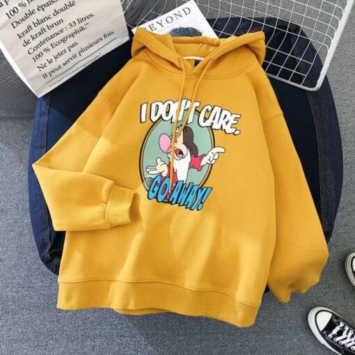 Cute cartoon funny witch yellow hoodie ZNF08