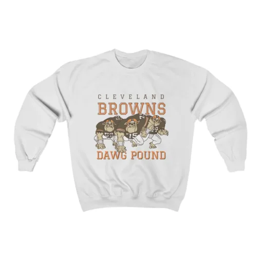 DAWG POUND - Vintage Cleveland Browns Football Fan Gear Apparel Sweatshirt