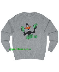 Daffy Duck Stacking Money Sweatshirt thd