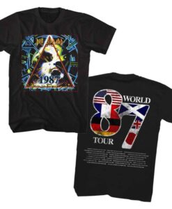 Def Leppard World Tour Black Adult T-Shirt Twoside