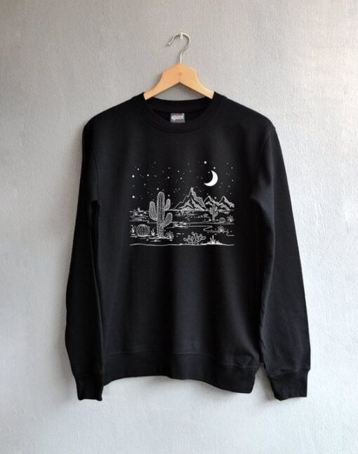 Desert starry night Sweatshirt AY