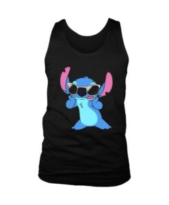 Disney Lilo And Stitch Sunglasses Famous Men's Tank Top AY