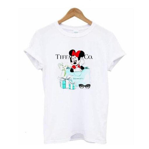 Disney Minnie Mouse Tiffany & CO t shirt ZNF08