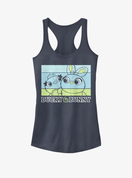 Disney Pixar Toy Story 4 Ducky And Bunny Girls Indigo Tank Top ZNF08