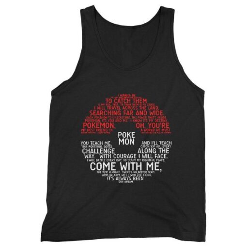 District Pokemon Typography Man's Tank Top ZNF08