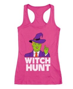 Donald Trump Witch Hunt Halloween Funny Costume Racerback Tank Top ZNF08