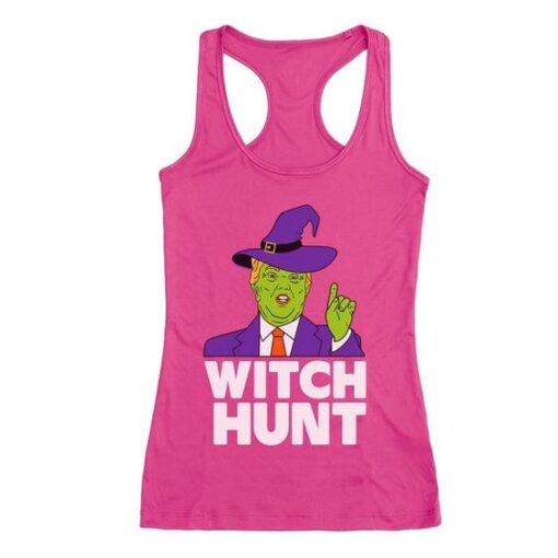 Donald Trump Witch Hunt Halloween Funny Costume Racerback Tank Top ZNF08