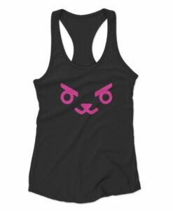 Dva Overwatch Bunny Rabbit Face Women's Racerback Tank Top ZNF08