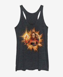 Endgame Fire Captain Marvel Girls Heathered Tank Top ZNF08