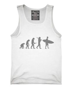 Evolution Of Man To Surfer Funny Surfing Tank top