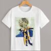 Figure Print Tie Front T-Shirt ZNF08