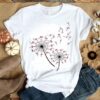 Flamingo Dandelion Flower Tshirt ZNF08