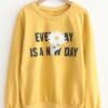 Flower Patch & Slogan SWEATSHIRT ZNF08