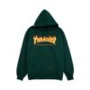 Forest Green Thrasher Flame Logo Hoodie