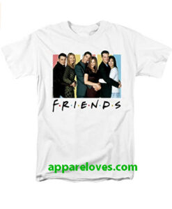 Friends TV Series Cast Logo Adult T Shirt thd