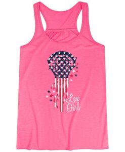 Girls Lacrosse Flowy Racerback Tank Top ZNF08