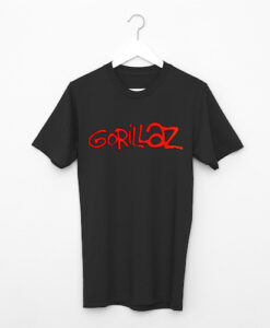 Gorillaz Unisex adult blackT shirt