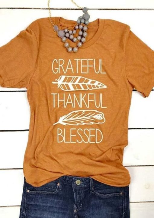 Grateful thankful blessed shirt ZNF08