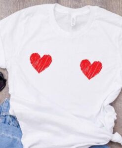 HEART BOOB T SHIRT THD