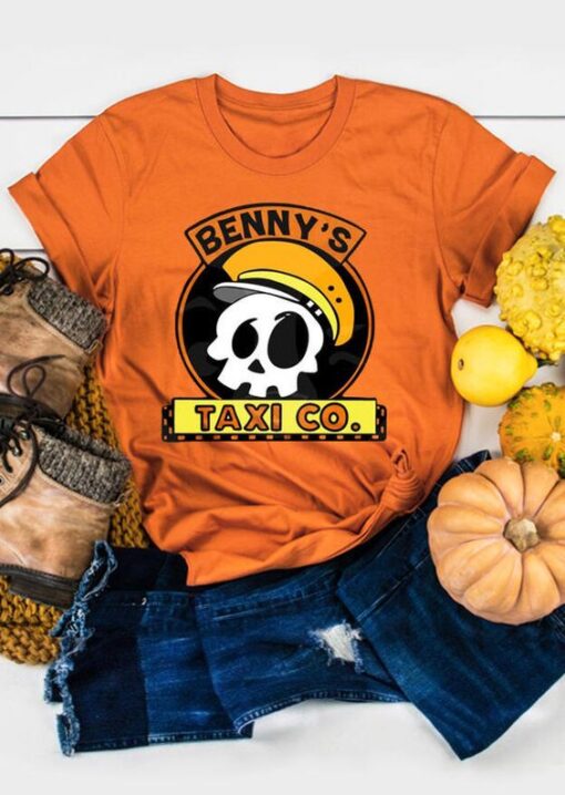 Halloween Benny's Taxi Co. T-Shirt ZNF08