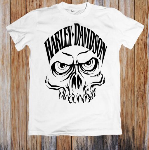 Harley Davidson Biker Skull Unisex T Shirt